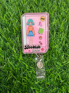 Bookish Girlie Retractable Badge Reel