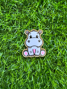 Cute Hippo Acrylic Blank & Decal Set