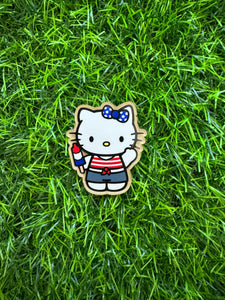 USA Cat Character Acrylic Blank & Decal Set