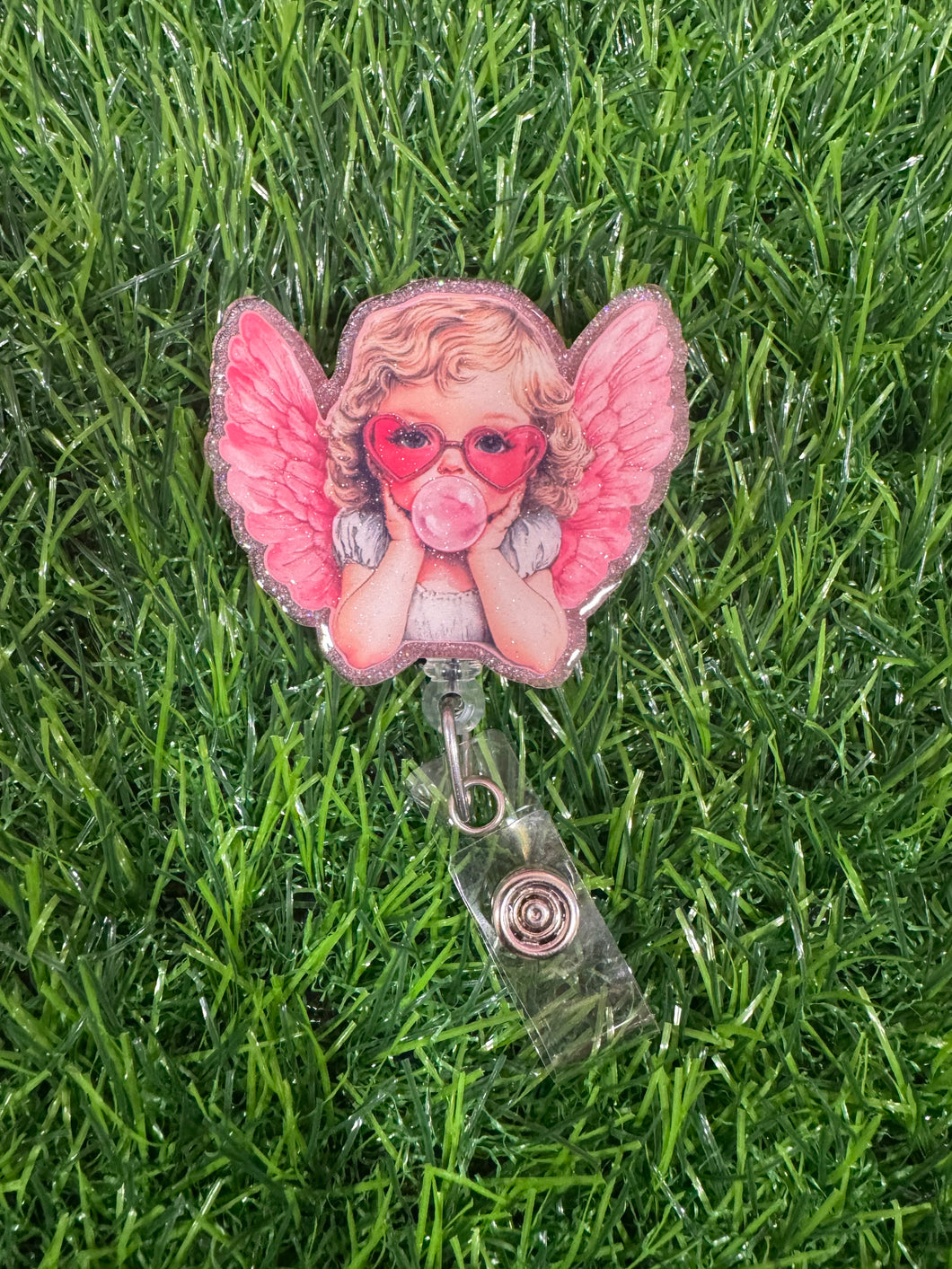 Victorian Angel Valentine’s Day Retractable Badge Reel