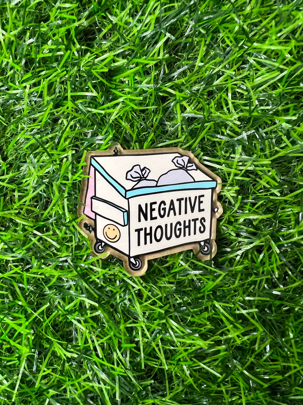 Negative Thoughts Dumpster Acrylic Blank & Decal Set