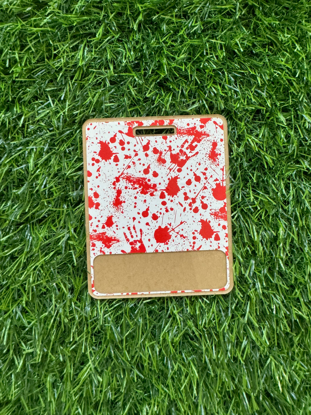 Red Blood Splatter Badge Buddy Acrylic Blank & Decal Set