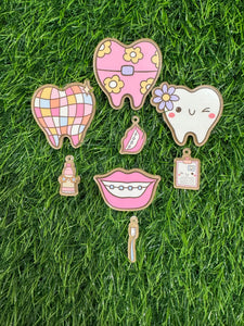 Floral Dental Tooth Acrylic Blank & Decal Set Collection