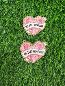 The Best Mom Ever Heart Collectin Acrylic Blank & Decal Set