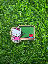 Load image into Gallery viewer, Teacher Cat Character Acrylic Blank &amp; Decal Set
