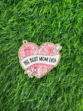 Load image into Gallery viewer, The Best Mom Ever Heart Collectin Acrylic Blank &amp; Decal Set
