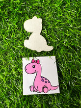 Load image into Gallery viewer, Baby Dino Pink Acrylic Blank &amp; Decal Set
