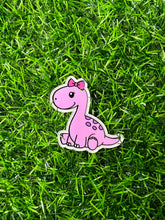 Load image into Gallery viewer, Baby Dino Pink Acrylic Blank &amp; Decal Set
